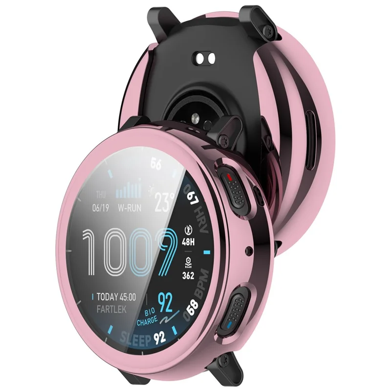 Voor Huami Amazfit Active Max volledige dekking TPU horlogehoes electroplated beschermhoes - Roze