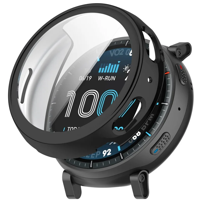 For Huami Amazfit Active Max Full Coverage TPU Watch Cover Electroplated Protective Case - Black