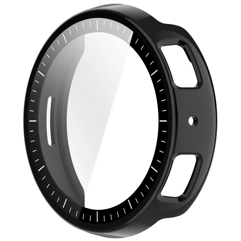 Beschermhoes voor Huami Amazfit Active Max met schaalverdeling, PC en gehard glas horlogekap - Zwart