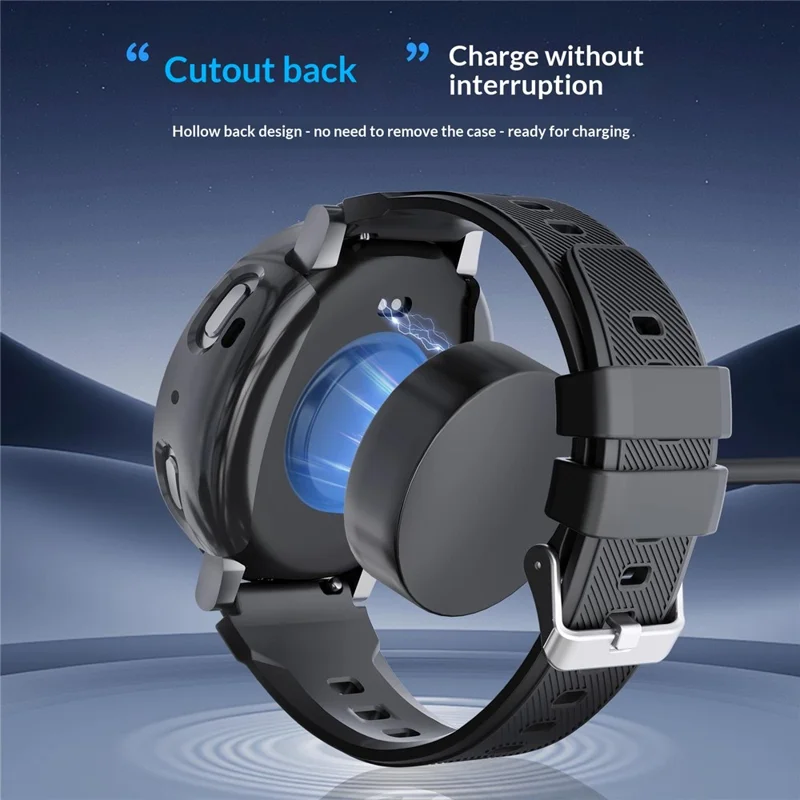 For Huami Amazfit Active Max Case Full Coverage Electroplated TPU Watch Protective Cover - Black