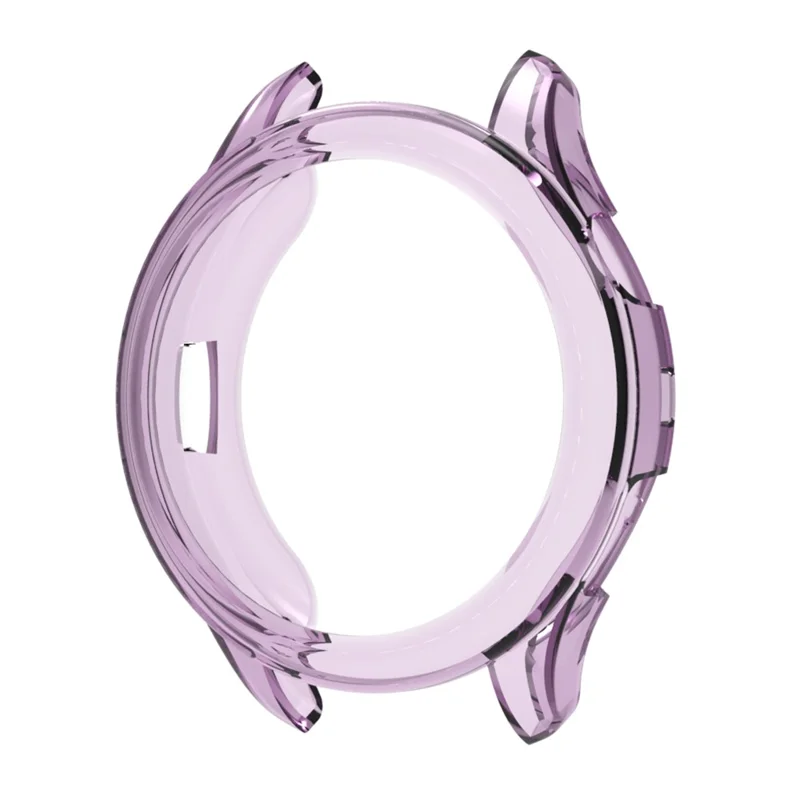 For Xiaomi Watch 5 Protective Case Anti-drop TPU Half Cover Frame - Transparent Purple
