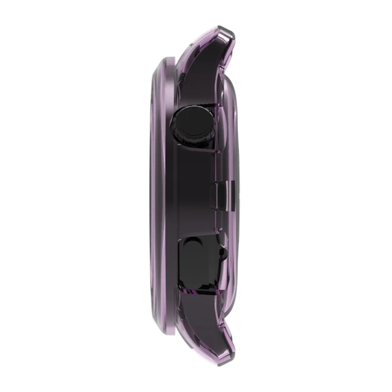 For Xiaomi Watch 5 Protective Case Anti-drop TPU Half Cover Frame - Transparent Purple
