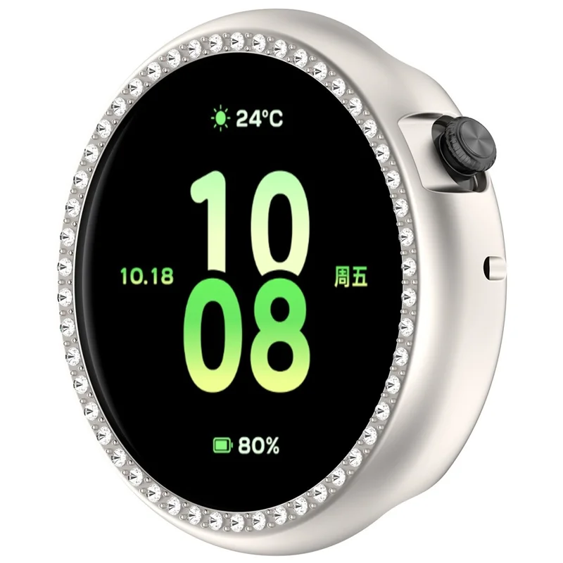 For Honor Watch GS 5 Protective Case Hollow Design Hard PC Rhinestone Decor Cover - Matte Starlight