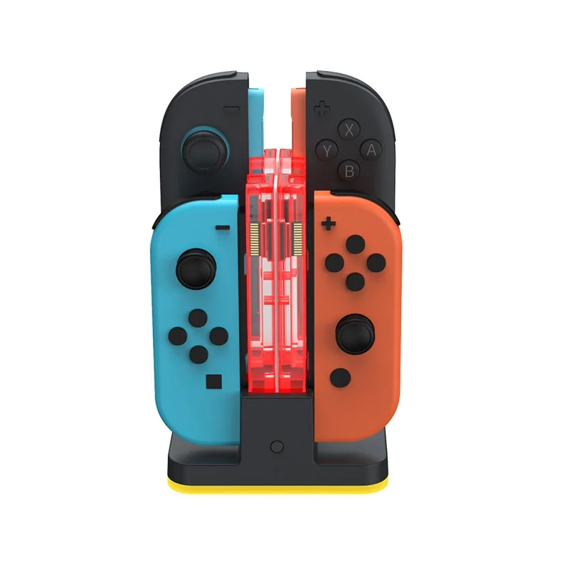 DOBE FOMIS ELECTRONICS TNS-5125 4-in-1-Ladestation für Nintendo Switch 2 / Switch / OLED Joy-Con-Controller mit RGB-Beleuchtung