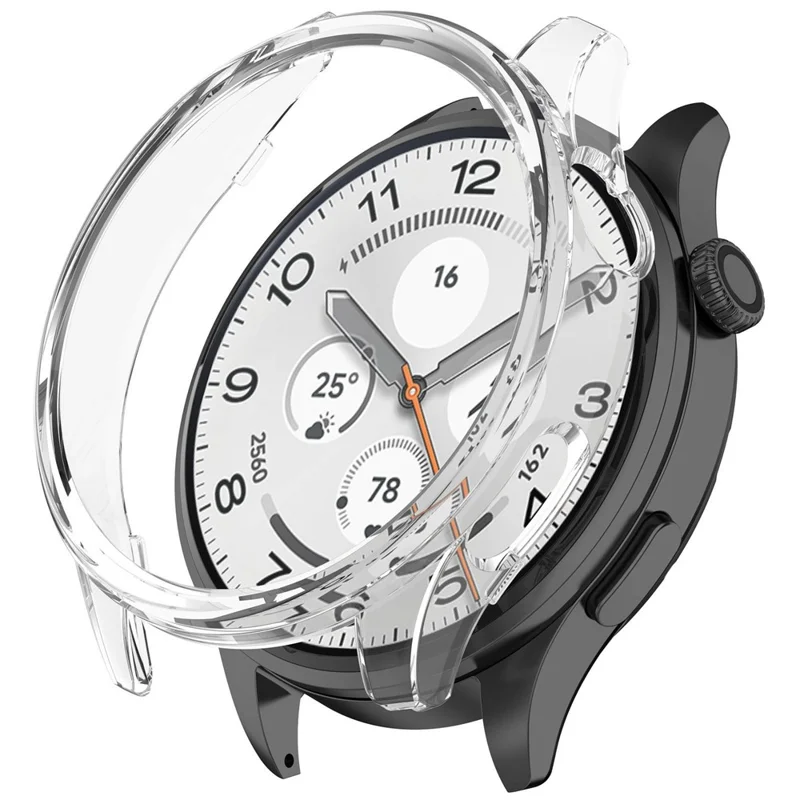 For Xiaomi Watch 5 Case Clear PC Hollow Watch Frame Protective Cover - Transparent