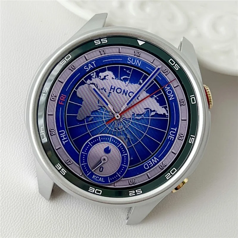 For Honor Watch 5 Pro Hard PC Watch Case Scratch Resistant Hollow Protective Cover - Matte Silver