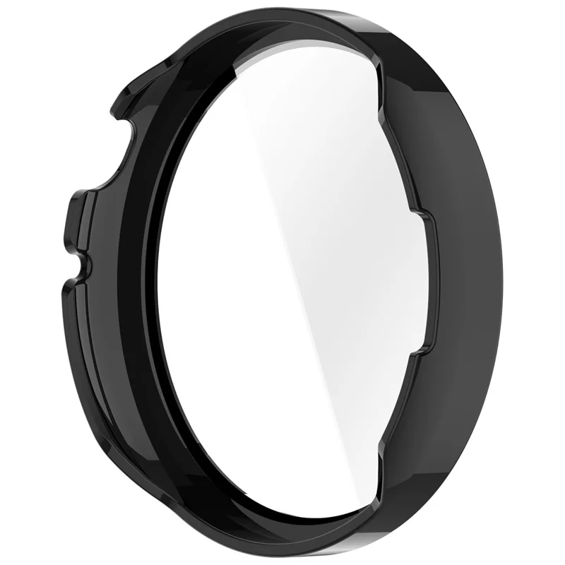 For Honor Watch GS 5 Case Hard PC Watch Protective Cover with Tempered Glass Film - Black