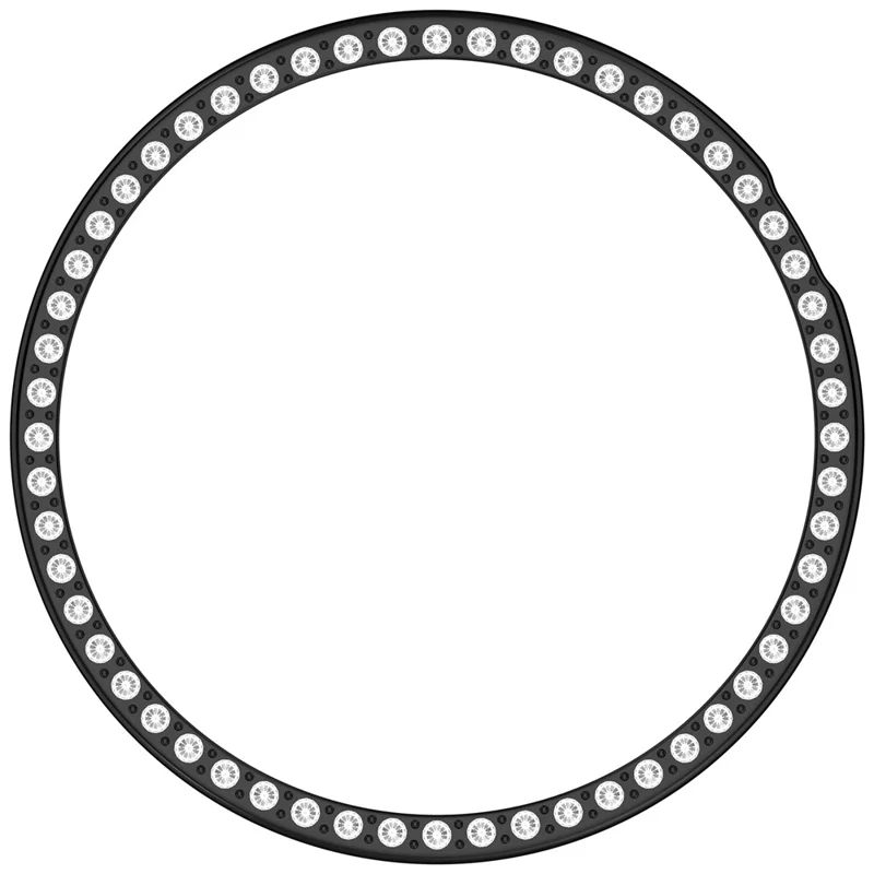 For Honor Watch GS 5 Watch Case Rhinestone Decor Hard PC Frame Protective Cover - Black