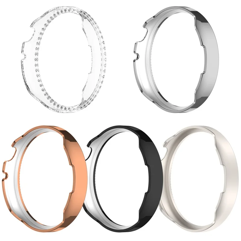 For Honor Watch GS 5 Watch Case Rhinestone Decor Hard PC Frame Protective Cover - Black