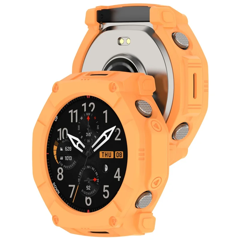 For Huami Amazfit T-Rex Ultra 2 Armor Watch Cover Hollow TPU Watch Frame Case - Orange
