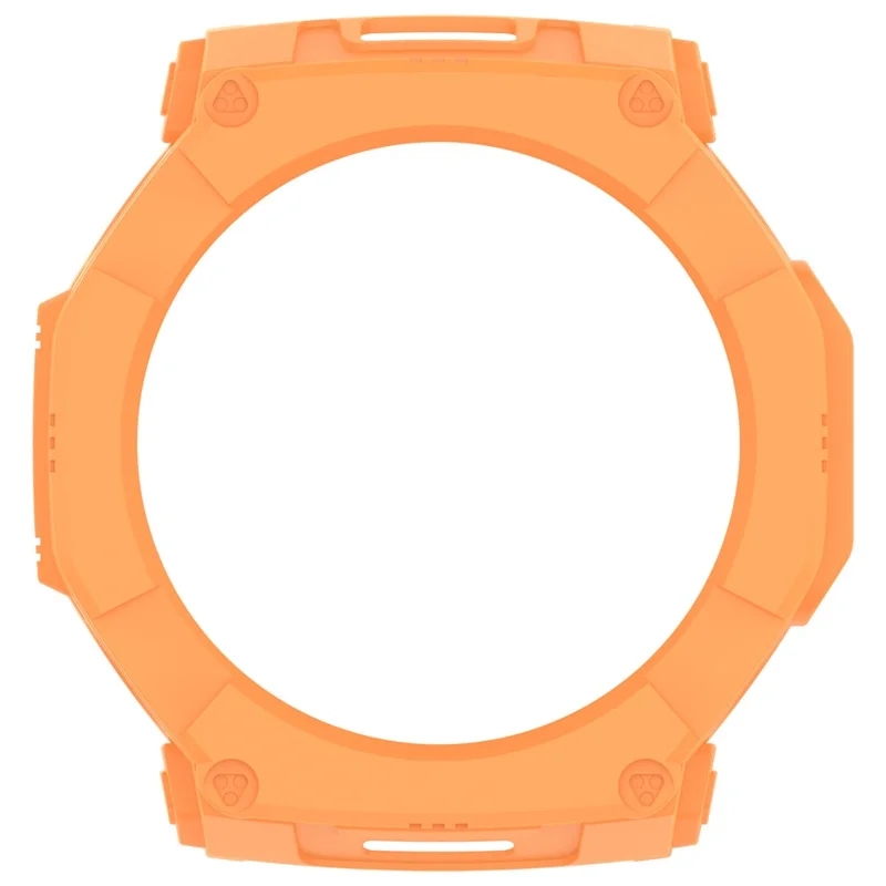 For Huami Amazfit T-Rex Ultra 2 Armor Watch Cover Hollow TPU Watch Frame Case - Orange
