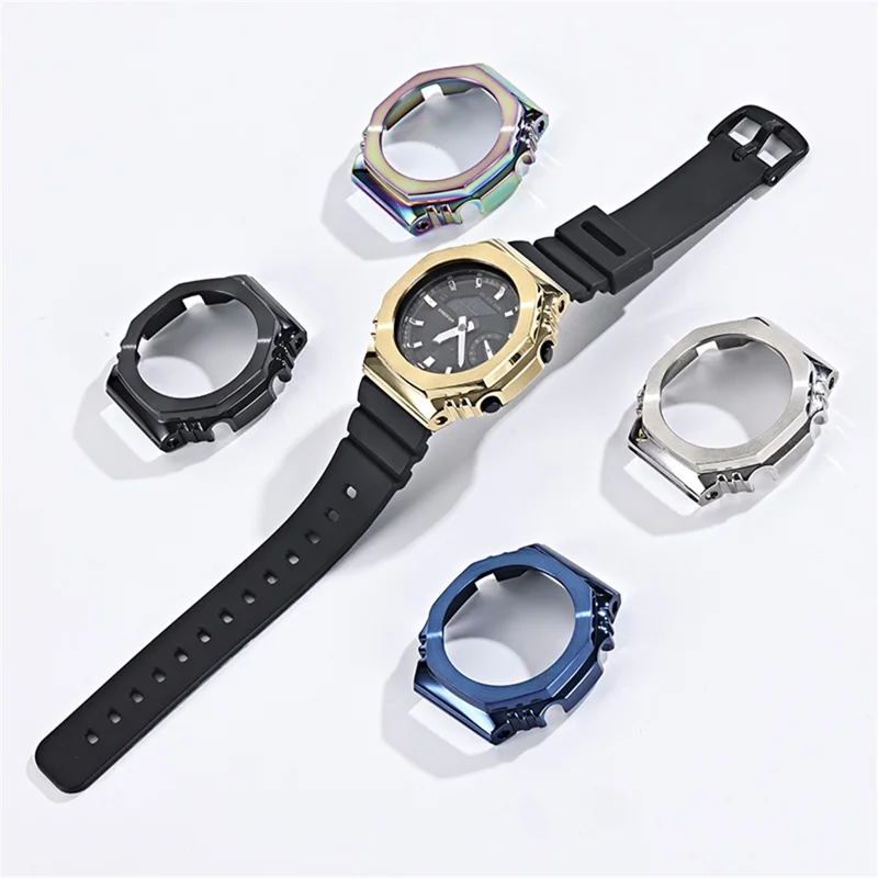 For Casio GMA-S2100 Stainless Steel Watch Case Metal Cover - Multi-color