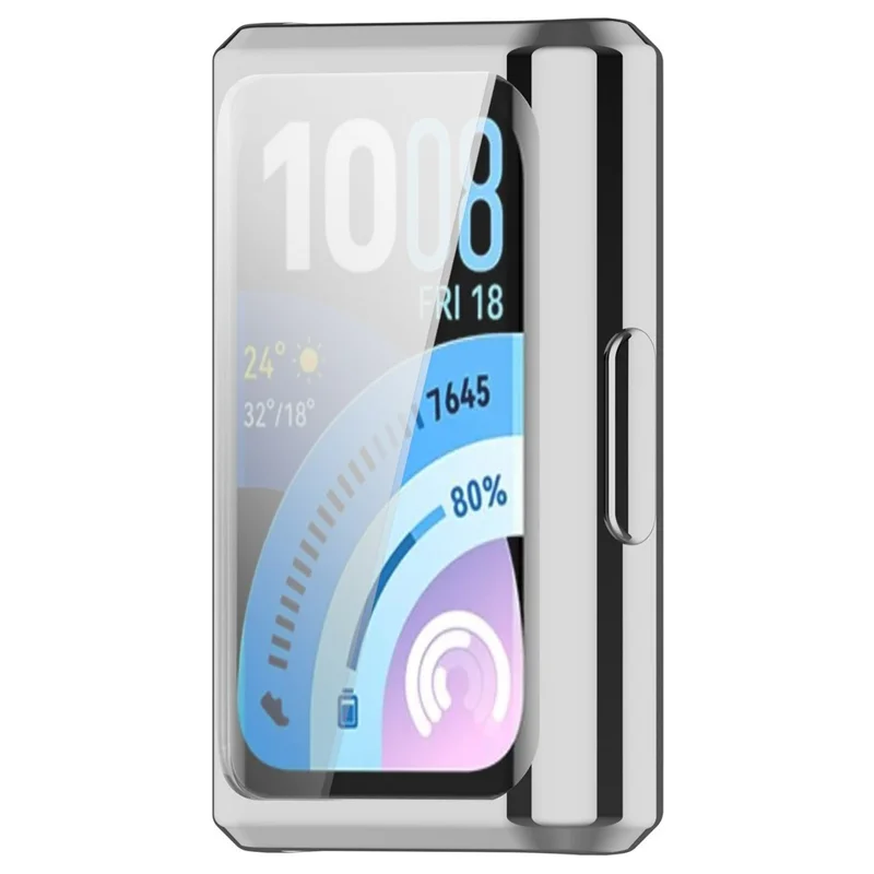 Obudowa TPU na Huawei Band 11 Pro / 11 Pro NFC, pełna ochrona, powłoka elektrolityczna - Srebrna