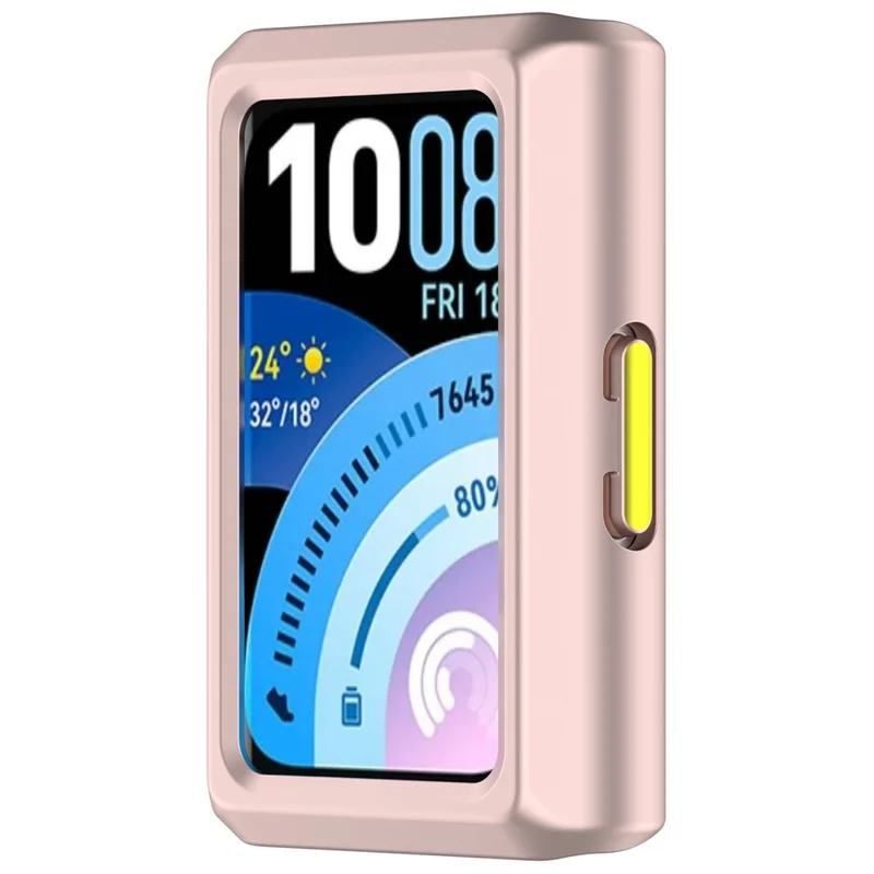 For Huawei Band 11 Pro Case Half-Wrapped Hollow Hard PC Watch Cover - Pink / Green