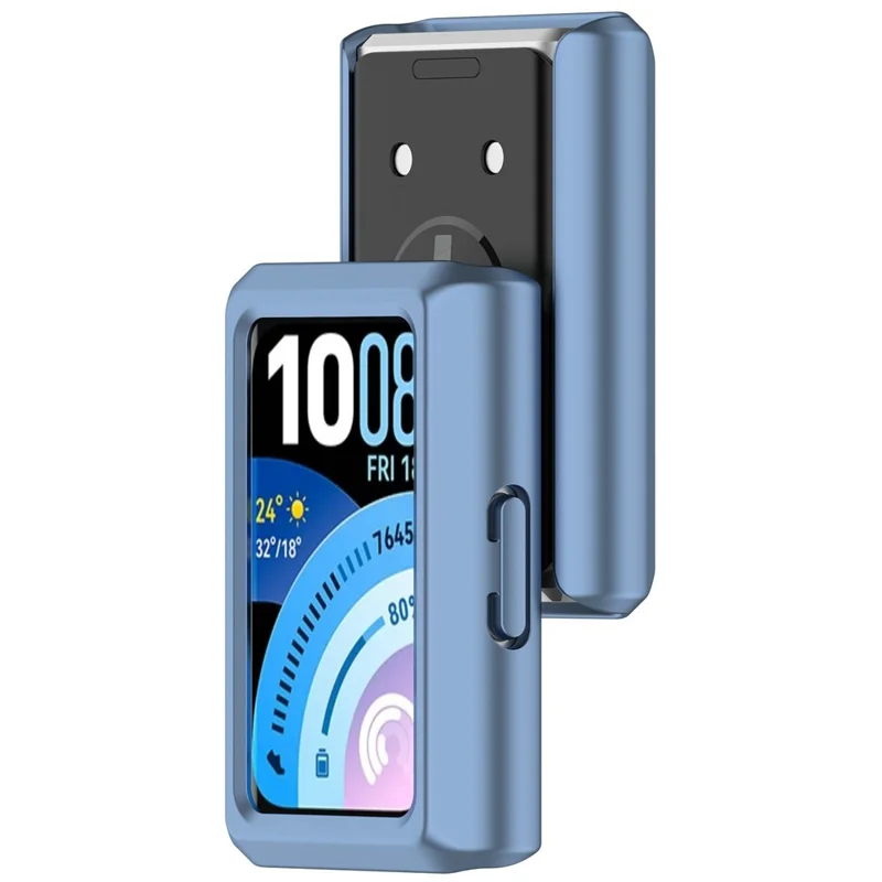 For Huawei Band 11 Pro Case Half-Wrapped Hollow Hard PC Watch Cover - Blue