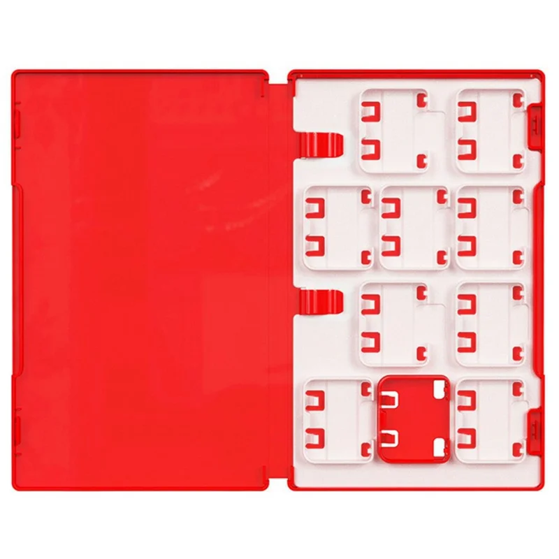 IPLAY HBS-2893 2 pièces 9-emplacement Support pour Cartes de Jeu pour Nintendo Switch 2 / Switch / OLED Boîtier de Cartouche Plateau Intérieur - Blanc