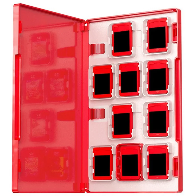 IPLAY HBS-2893 2 pièces 9-emplacement Support pour Cartes de Jeu pour Nintendo Switch 2 / Switch / OLED Boîtier de Cartouche Plateau Intérieur - Blanc