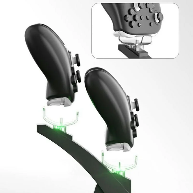 IPLAY HBS-2908 For Nintendo Switch 2 Pro Dual Controller Charging Dock with LED Indicator - Black