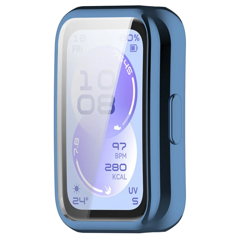 TPU Watch Case for Huawei Band 11  /  11 NFC Full Coverage Protective Cover with Screen Protector - Electroplated Navy Blue