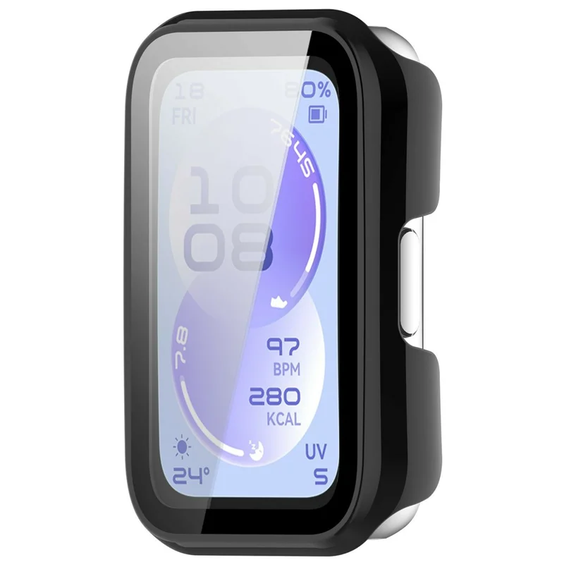 Custodia per Huawei Band 11 / 11 NFC, Custodia Rigida in PC con Proteggi Schermo in Vetro Temperato - Nero