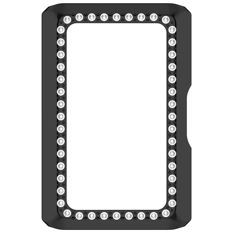 For Huawei Band 11 Pro Watch Case Rhinestone Decor Hard PC Hollow Watch Cover - Electroplating Black