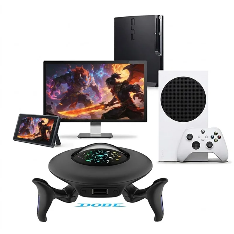 DOBE FOMIS ELECTRONICS TY-3879 Keyboard Mouse Converter for Nintendo Switch 2 / Sony PlayStation 4 / 3 Gaming Accessory - Black