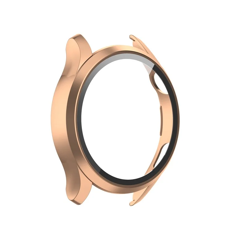 For Huawei Watch 3 All-Around PC Protective Bumper Shell Built-in Tempered Glass Screen Protector Cover - Rose Gold