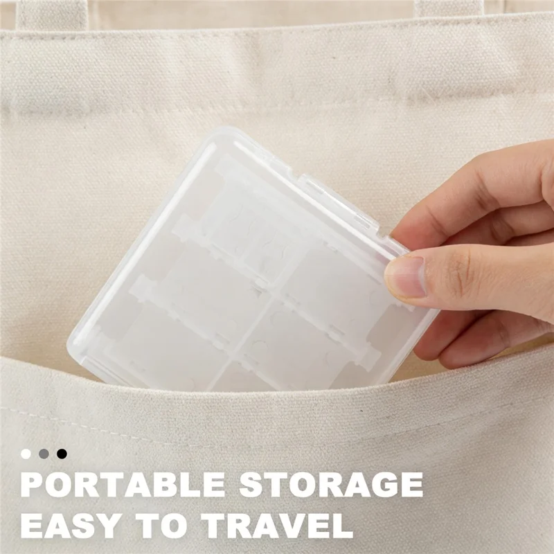 12-in-1 Game Card Storage Case for Nintendo Switch Transparent PP Plastic Protective Box with TF Card Slots - Black