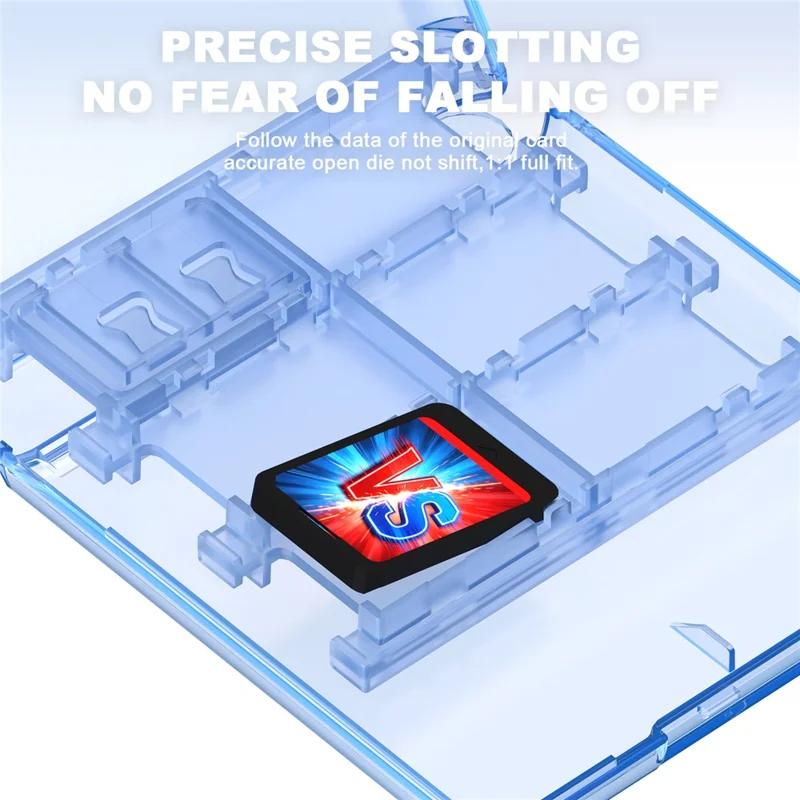 12-in-1 Game Card Storage Case for Nintendo Switch Transparent PP Plastic Protective Box with TF Card Slots - Black
