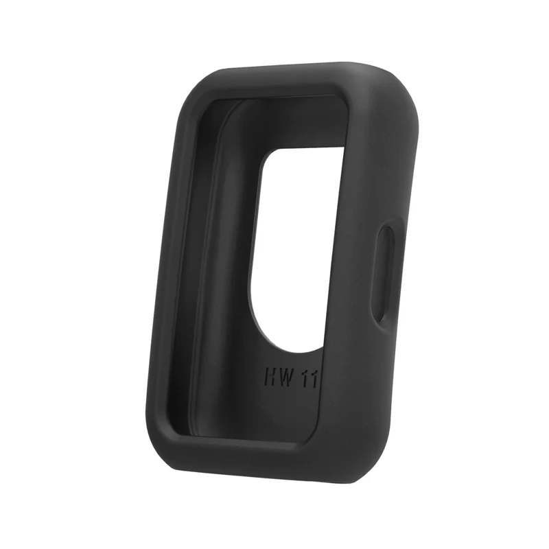 For Huawei Band 11 / 11 NFC Silicone Case Solid Color Shockproof Watch Protective Cover - Black