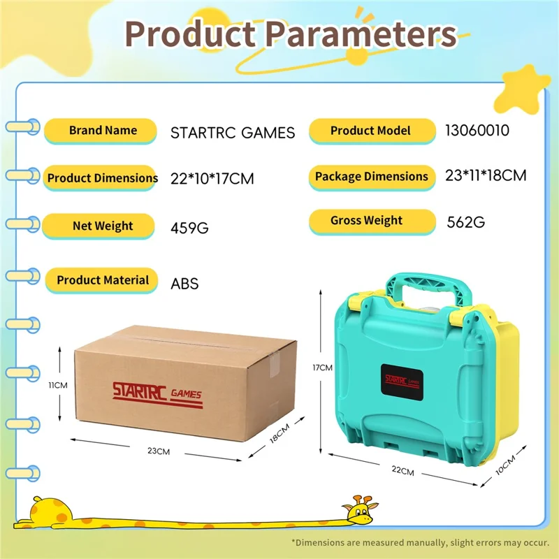 STARTRC GAMES 13060010 Portable Waterproof Case for Nex Playground Console Shockproof Dustproof All-in-One Storage Box