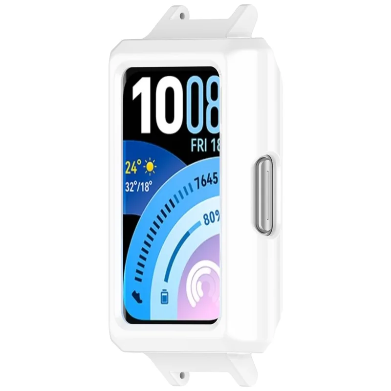 För Huawei Band 11 Pro / 11 Pro NFC Klocka Hölje Hårt PC Skyddshölje med 12 mm Knappsnitt - Vitt