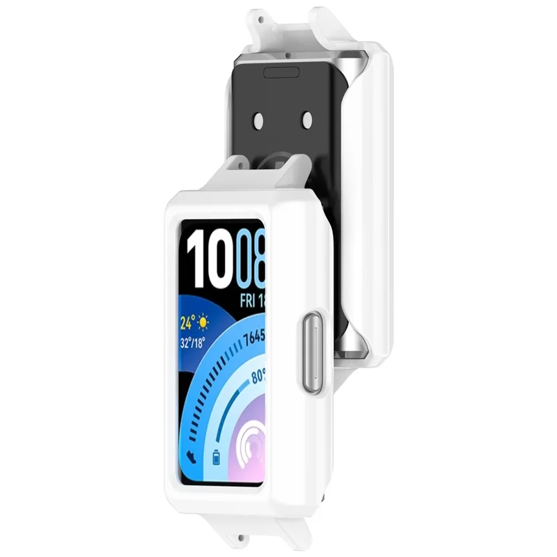 För Huawei Band 11 Pro / 11 Pro NFC Klocka Hölje Hårt PC Skyddshölje med 12 mm Knappsnitt - Vitt