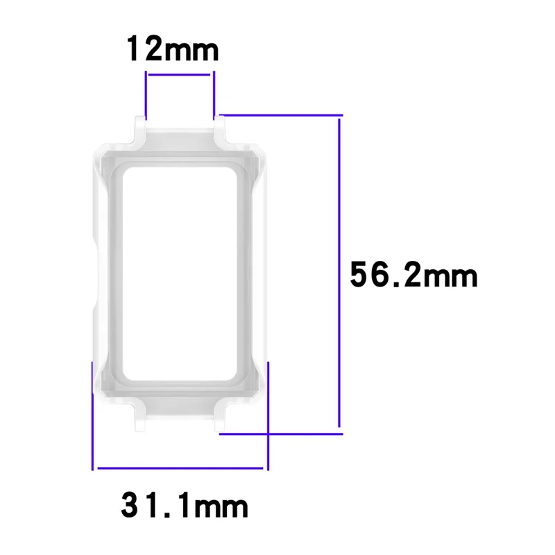 För Huawei Band 11 Pro / 11 Pro NFC Klocka Hölje Hårt PC Skyddshölje med 12 mm Knappsnitt - Vitt