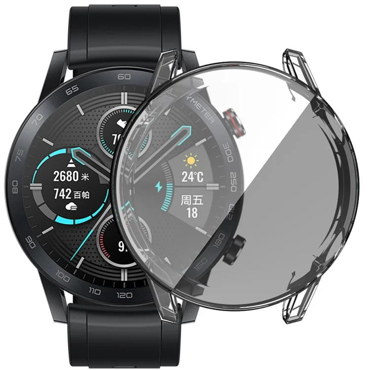 Electroplating TPU Watch Cover Full Protective Case for Huawei Honor Magic 2 46MM - Transparent
