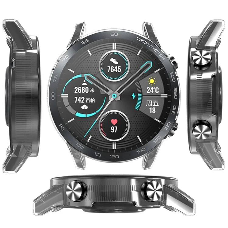 Electroplating TPU Watch Cover Full Protective Case for Huawei Honor Magic 2 46MM - Transparent