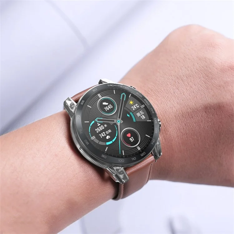 Electroplating TPU Watch Cover Full Protective Case for Huawei Honor Magic 2 46MM - Transparent