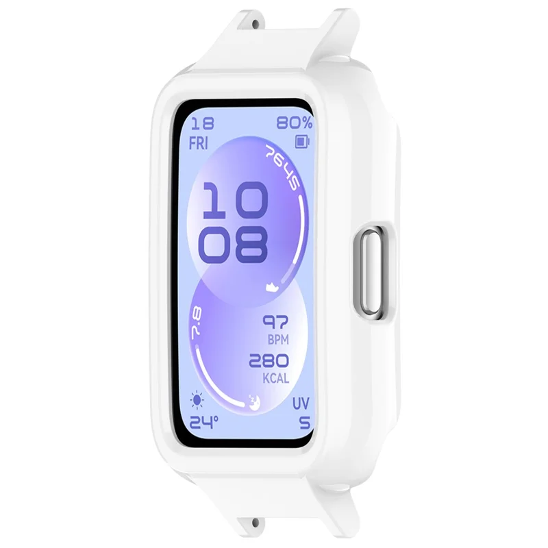 Funda para reloj Huawei Band 11 / 11 NFC, carcasa protectora dura de policarbonato con recortes para botones de 12 mm - Blanco