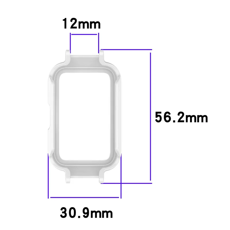 Funda para reloj Huawei Band 11 / 11 NFC, carcasa protectora dura de policarbonato con recortes para botones de 12 mm - Blanco