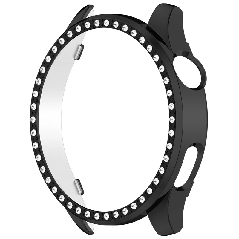 For Xiaomi Watch S5 PC Watch Protective Case Rhinestone Decor Hollow PC Watch Cover - Black