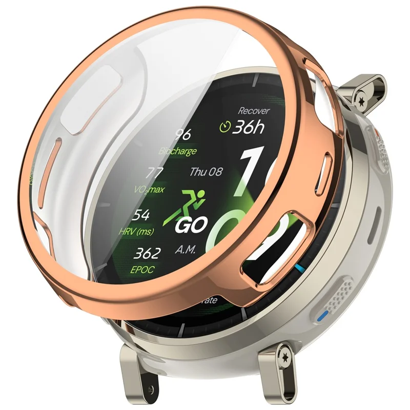Carcasa para reloj premium de cobertura total TPU para Huami Amazfit Active 3, carcasa protectora electrochapada - oro rosa