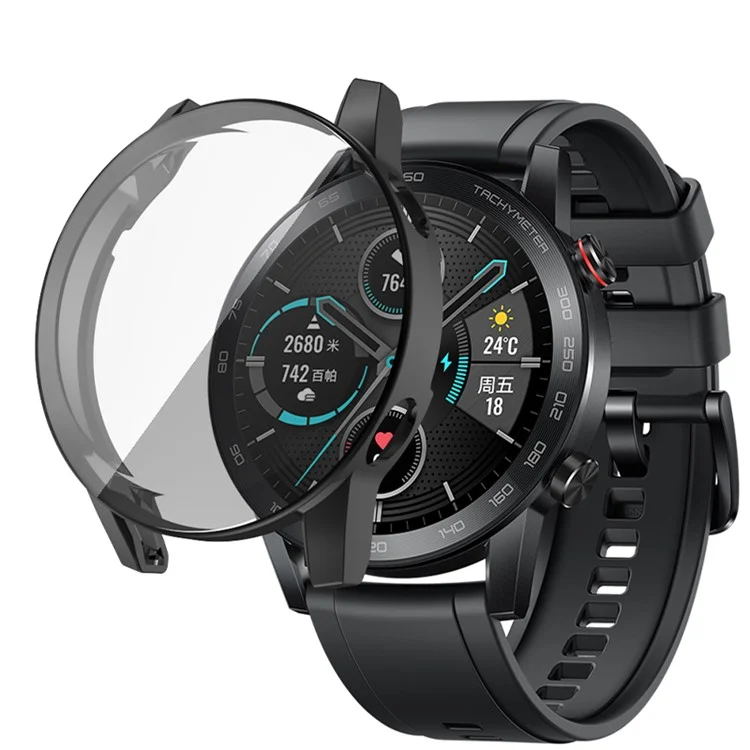 Electroplating TPU Watch Cover Full Protective Case for Huawei Honor Magic 2 46MM - Black