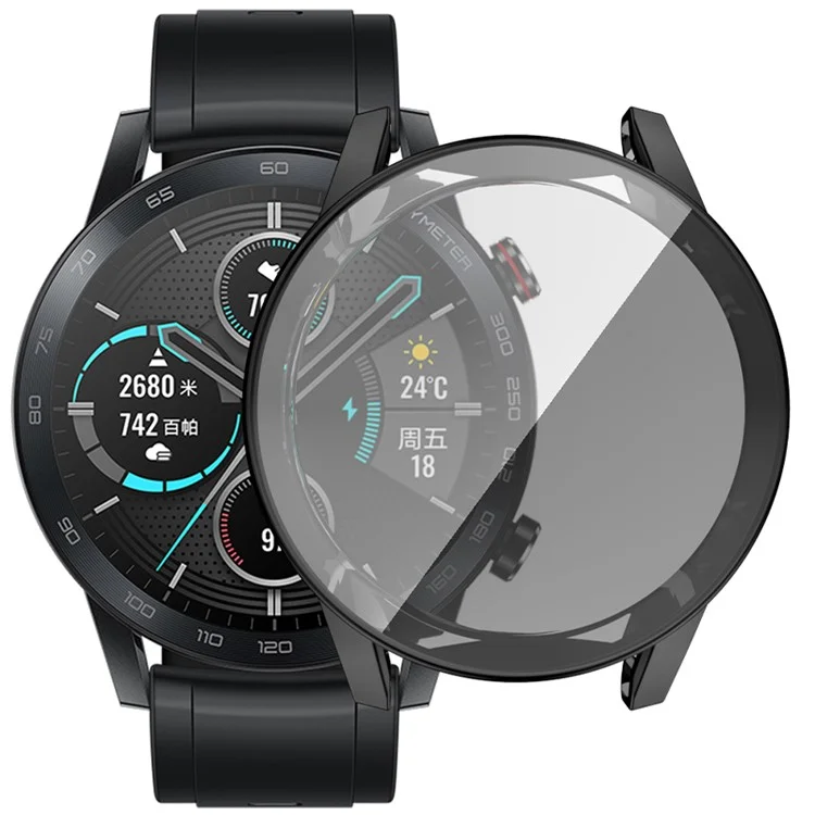 Electroplating TPU Watch Cover Full Protective Case for Huawei Honor Magic 2 46MM - Black