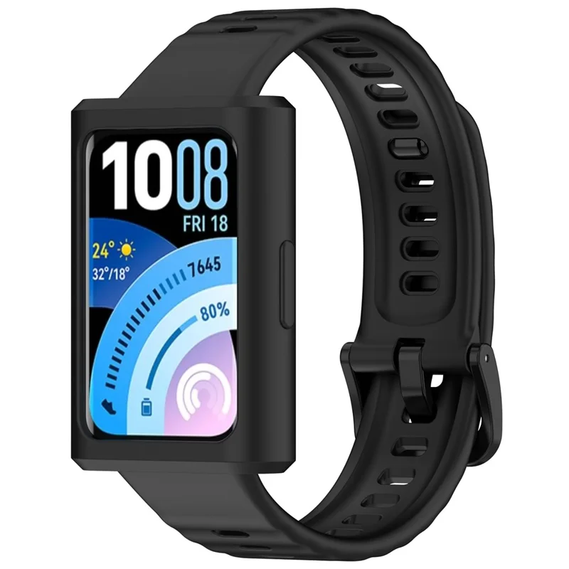 For Huawei Band 11 Pro / 11 Pro NFC Watch Case Soft Silicone Protective Cover - Black