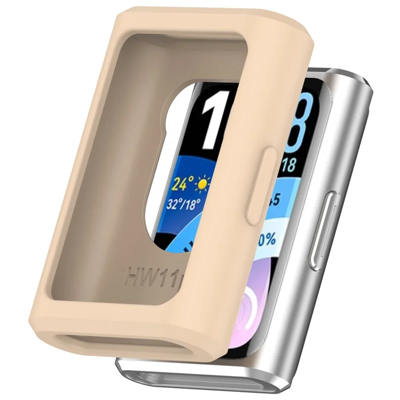 For Huawei Band 11 Pro / 11 Pro NFC Watch Case Soft Silicone Protective Cover - Light Pink