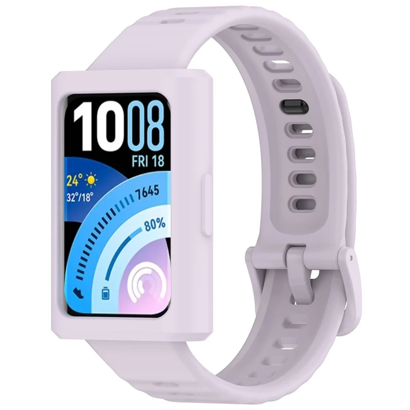 For Huawei Band 11 Pro / 11 Pro NFC Watch Case Soft Silicone Protective Cover - Light Purple