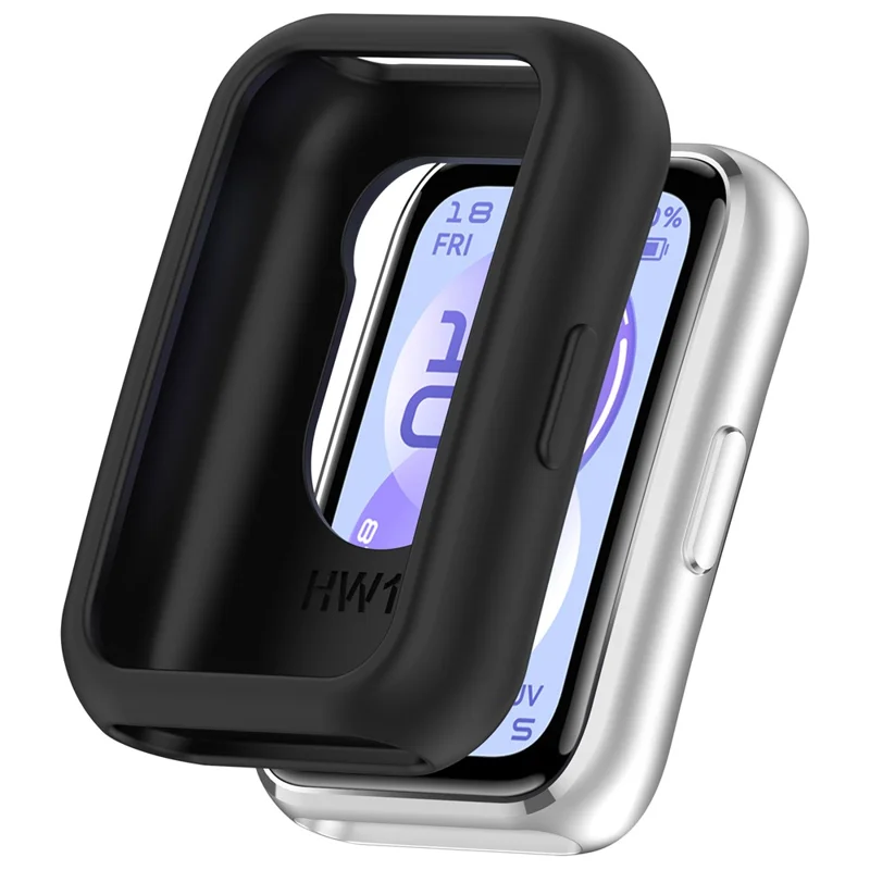 For Huawei Band 11 / 11 NFC Watch Case Soft Silicone Protective Cover - Black