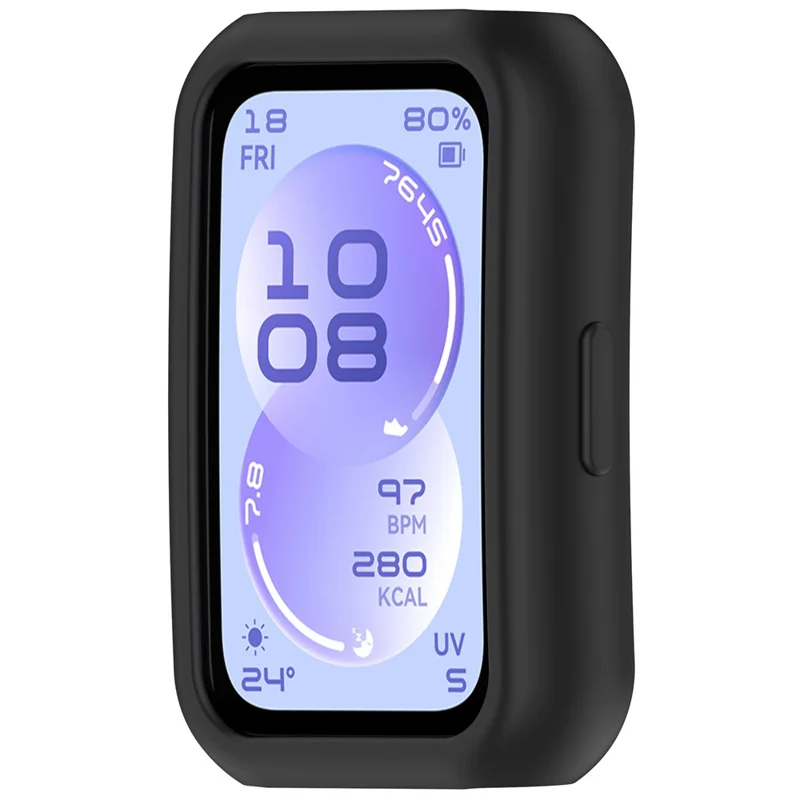 For Huawei Band 11 / 11 NFC Watch Case Soft Silicone Protective Cover - Black
