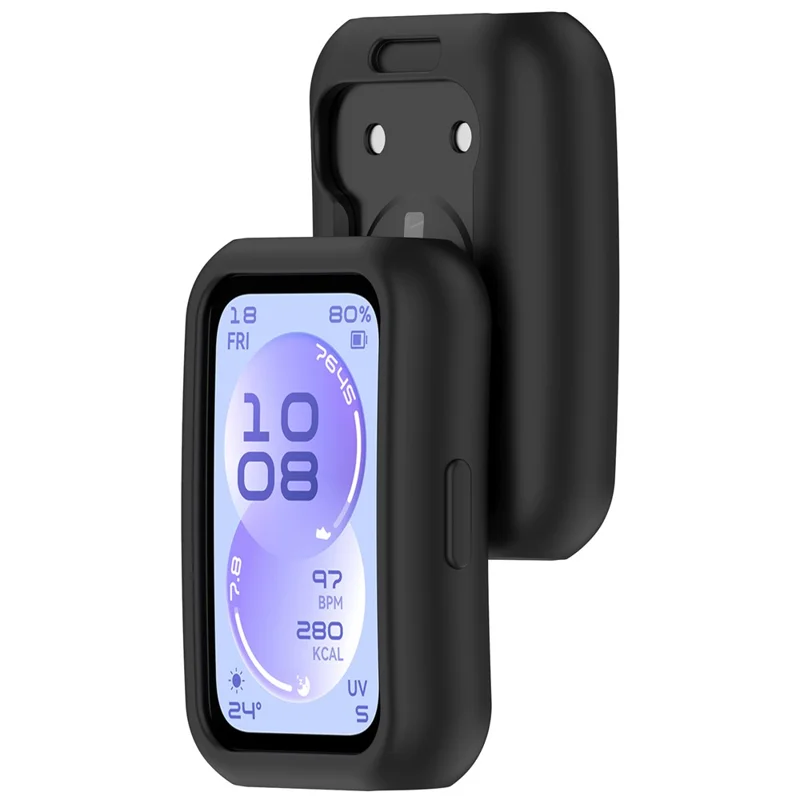 For Huawei Band 11 / 11 NFC Watch Case Soft Silicone Protective Cover - Black