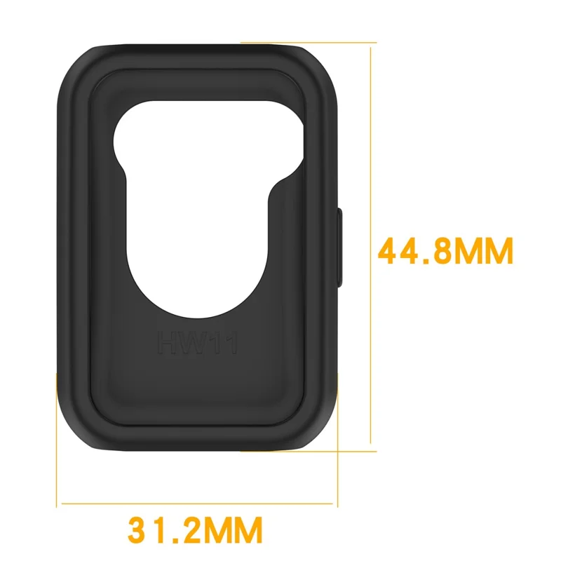 For Huawei Band 11 / 11 NFC Watch Case Soft Silicone Protective Cover - Black